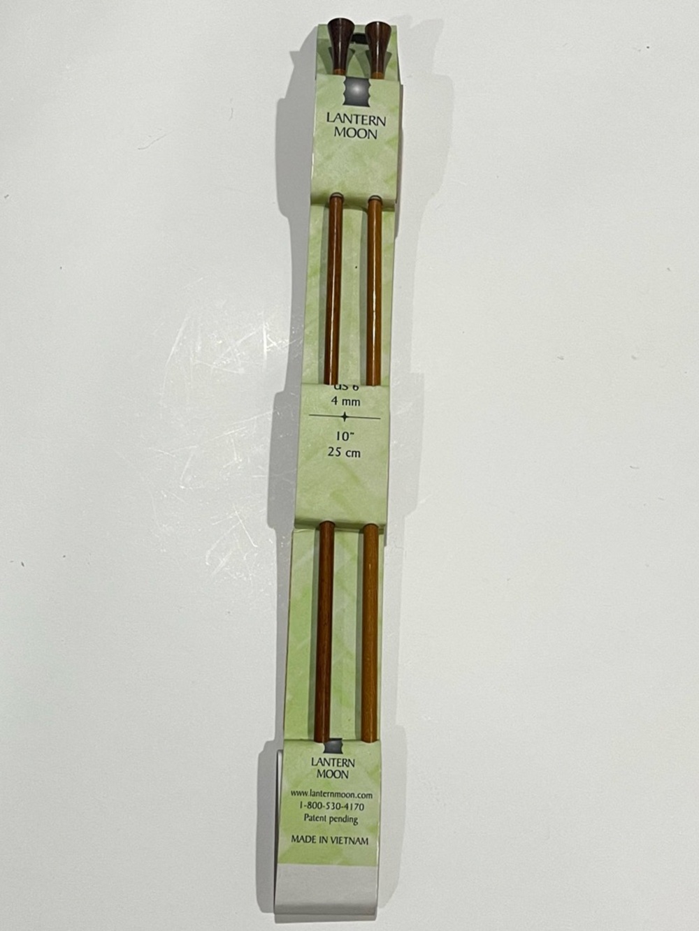 Lantern Moon 10" 25cm Blond Wood Single Point Knitting Needles US 6 (4mm)